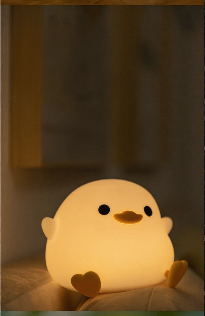 Dashing Duck Night Light – Tap Control Bedside Lamp with Timer, Fun LED Sleep Companion Light for Bedroom & Gifts