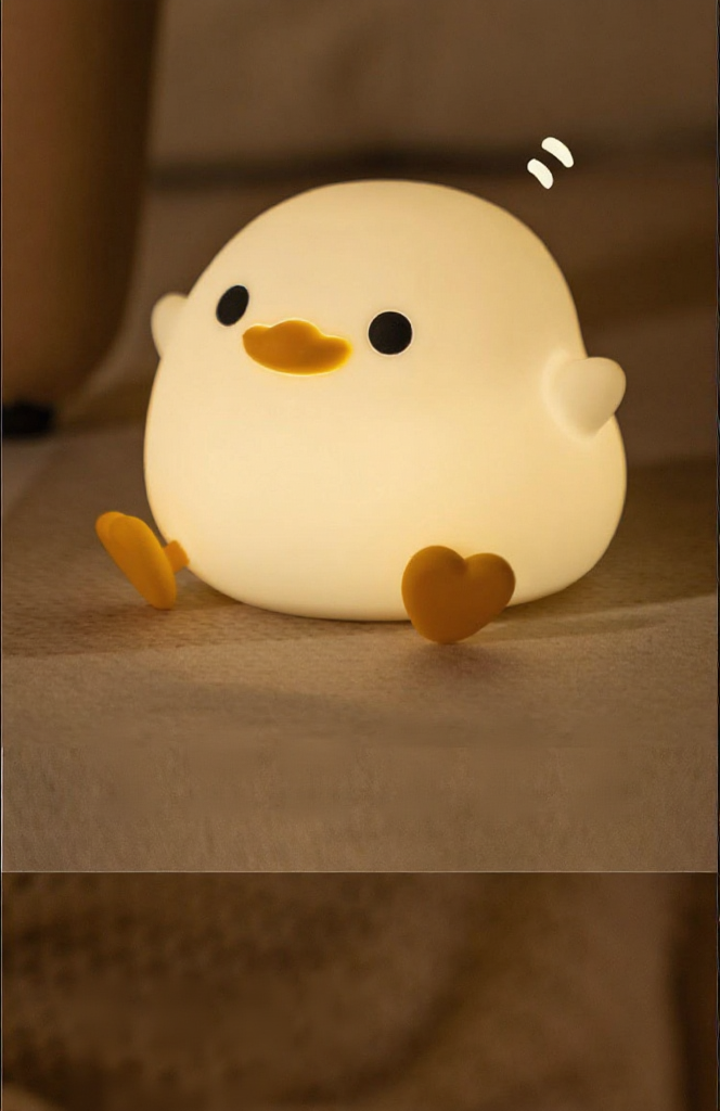 Dashing Duck Night Light – Tap Control Bedside Lamp with Timer, Fun LED Sleep Companion Light for Bedroom & Gifts