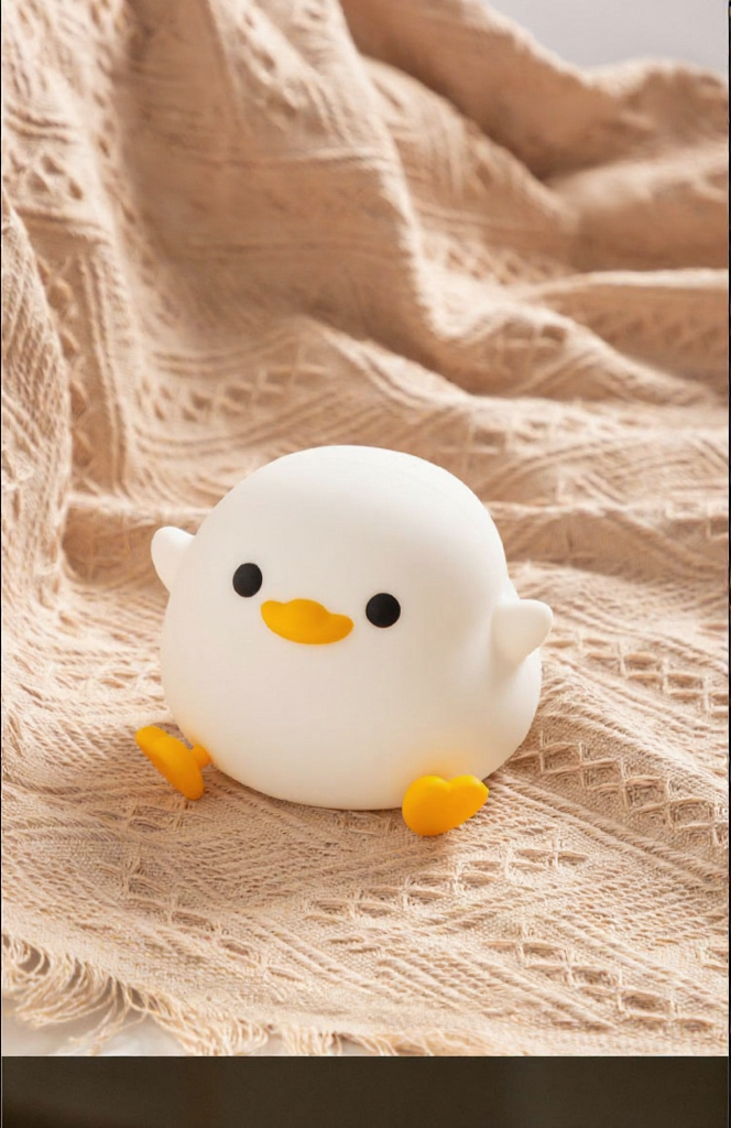 Dashing Duck Night Light – Tap Control Bedside Lamp with Timer, Fun LED Sleep Companion Light for Bedroom & Gifts
