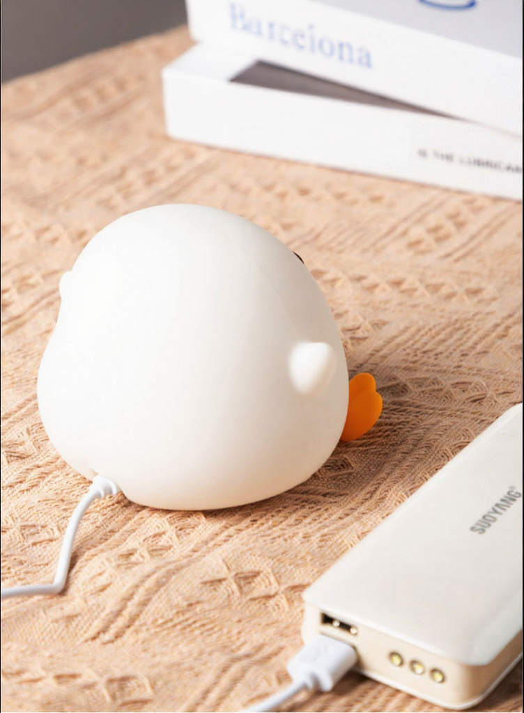 Dashing Duck Night Light – Tap Control Bedside Lamp with Timer, Fun LED Sleep Companion Light for Bedroom & Gifts