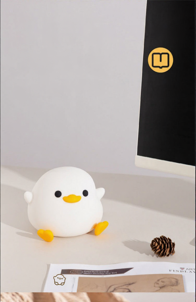 Dashing Duck Night Light – Tap Control Bedside Lamp with Timer, Fun LED Sleep Companion Light for Bedroom & Gifts