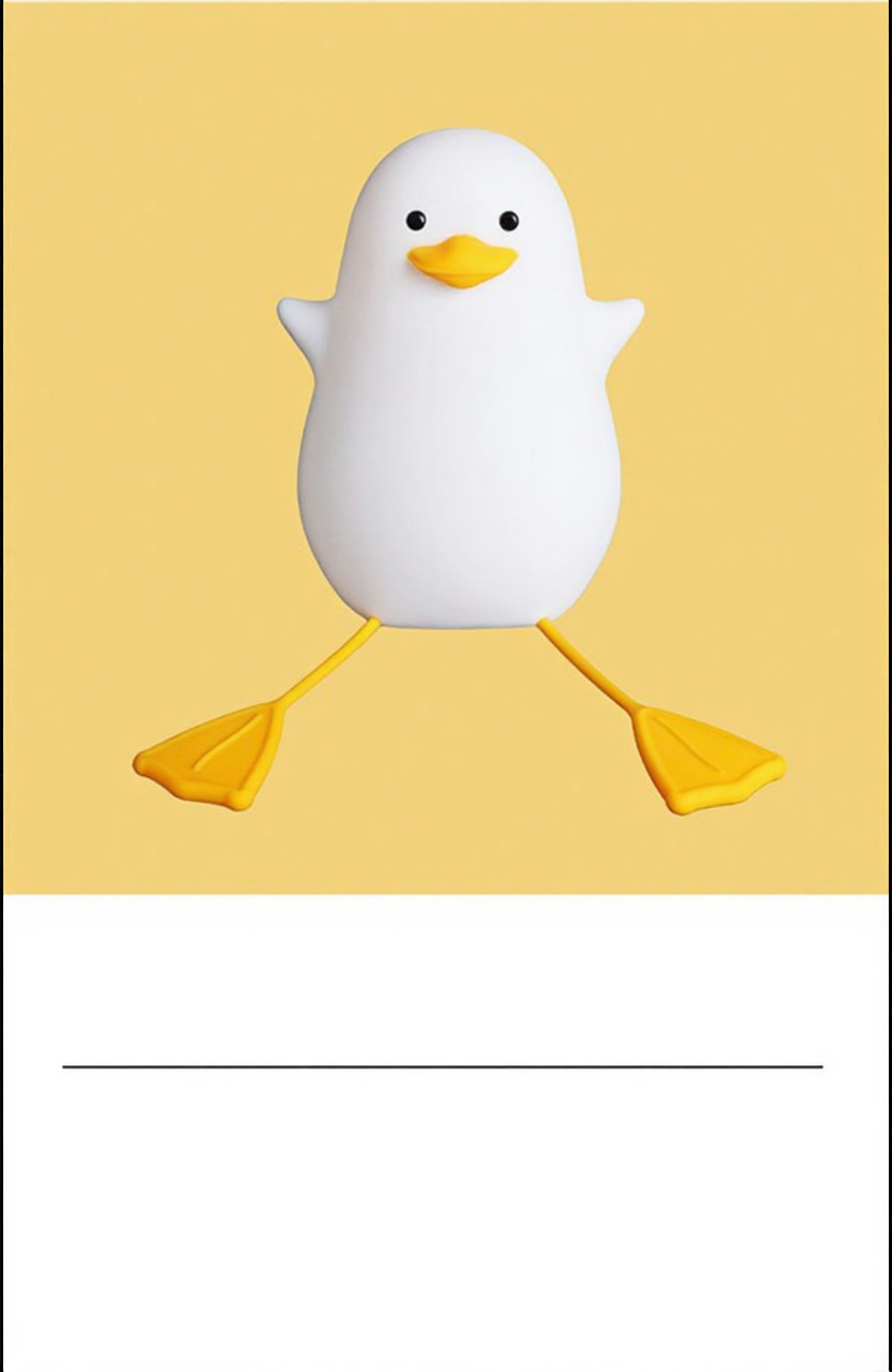 Dashing Seagull Night Light – Soft Silicone Tap Control Bedside Lamp with Timer and Phone Holder, Rechargeable LED Sleep Companion Light