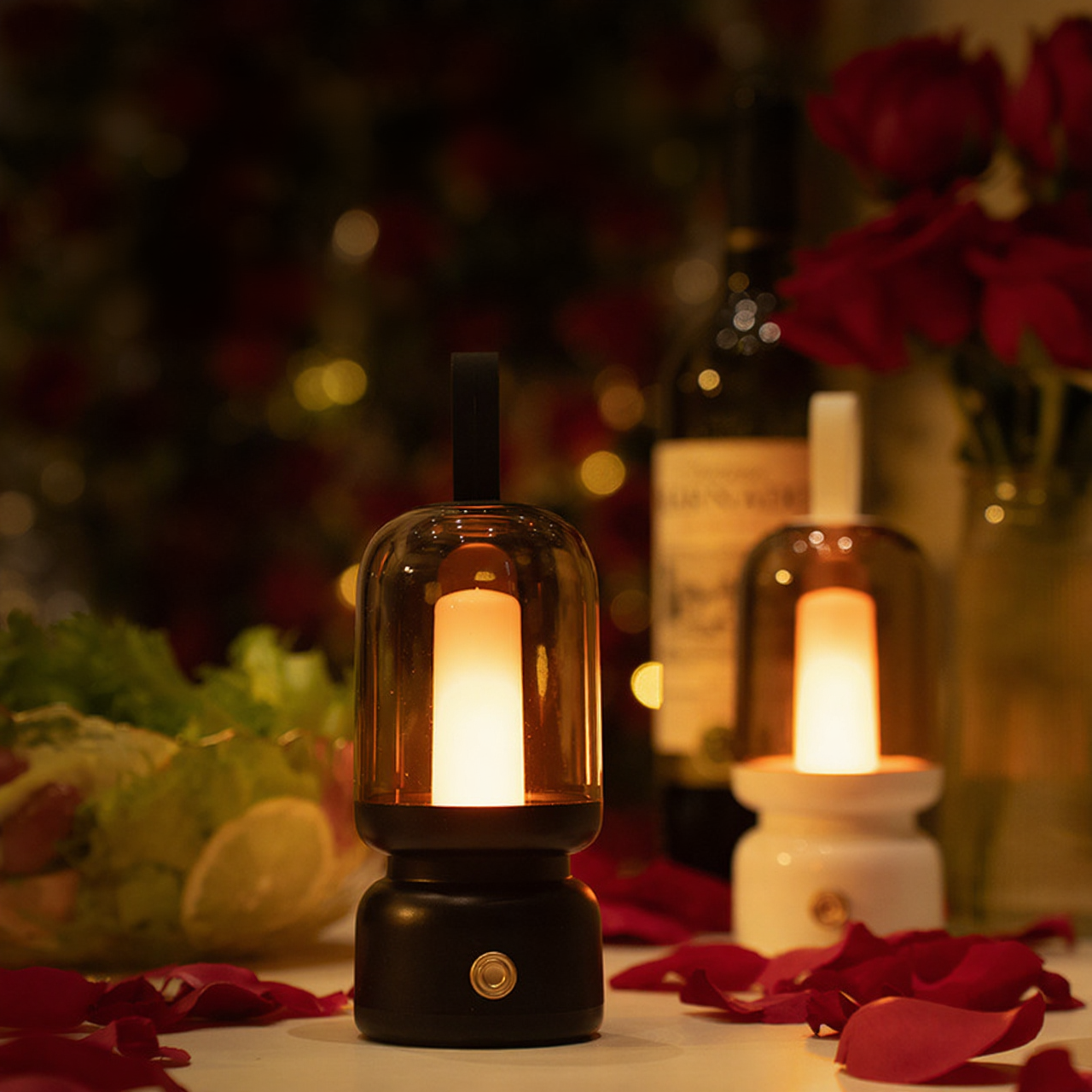 Lantern Night Lamp – Vintage Candlelight Handheld Ambient Light with Retro Design, Portable Rechargeable Decorative Lamp