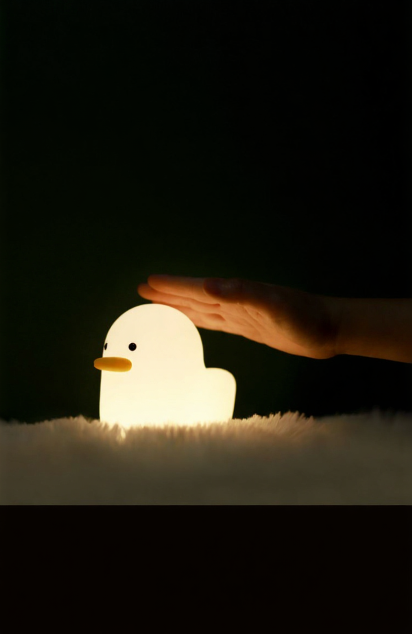 MUID Dull Duck Sleep Lamp – Soft Silicone Night Light with Light Sensor, Warm Soothing Glow for Relaxing Sleep