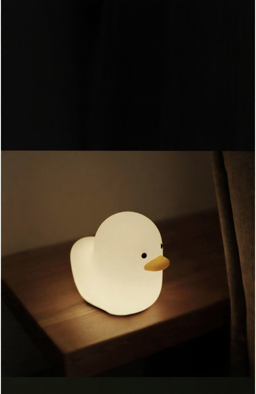 MUID Dull Duck Sleep Lamp – Soft Silicone Night Light with Light Sensor, Warm Soothing Glow for Relaxing Sleep
