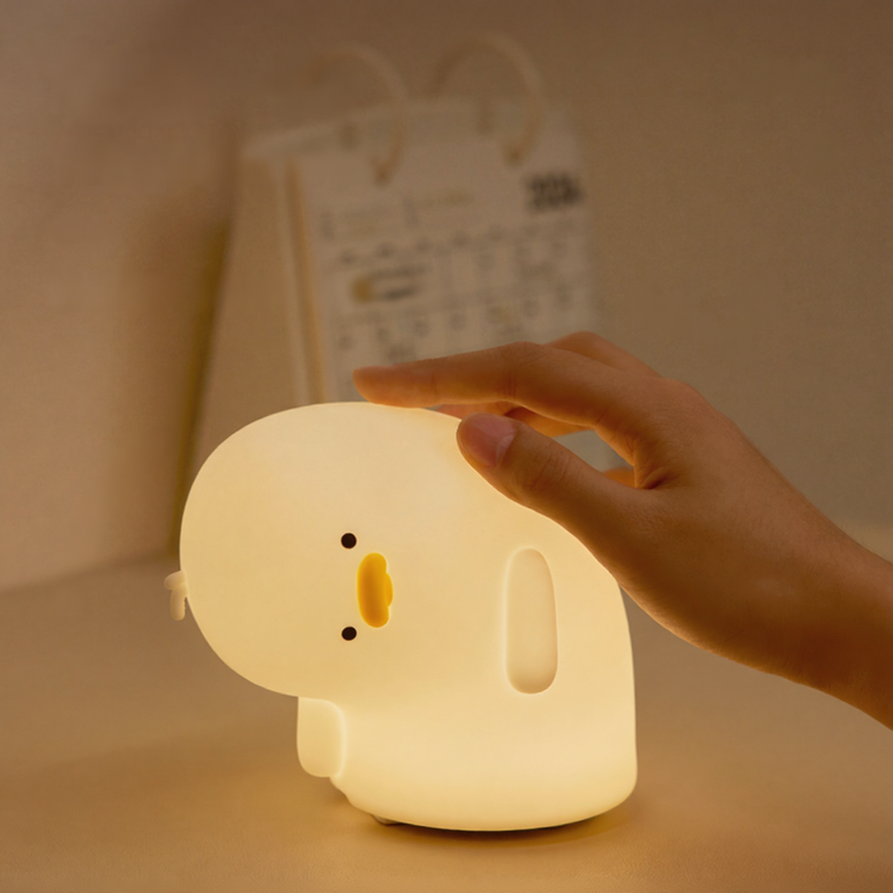 Why Duck Sleep Lamp – Cute Silicone Night Light with Tap Control, Timer Off & Adjustable Brightness